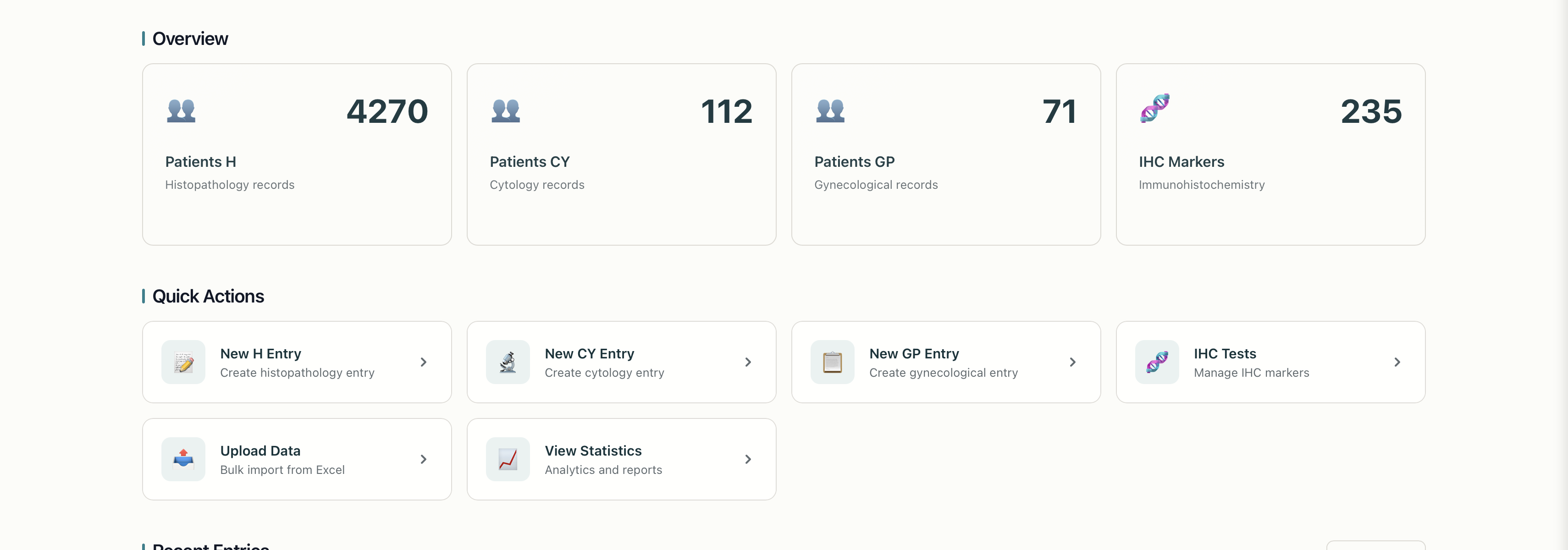 Public-safe view of the Phoenix Lab patient management dashboard